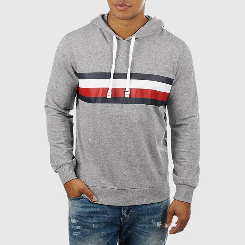 商品[国内直发] Tommy Hilfiger|TOMMY HILFIGER 汤米·希尔费格 男士灰色棉质连帽外套 09T3293-004,价格¥305,第1张图片