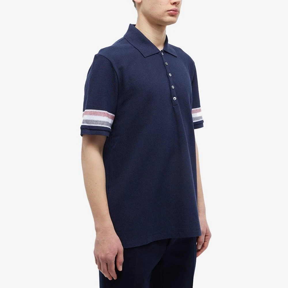 商品Thom Browne|Thom Browne Textured Cotton Polo Shirt,价格¥5407,第2张图片详细描述