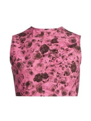 Floral Print Cotton Poplin Top 商品