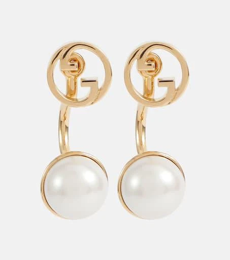 商品Gucci|Blondie Interlocking G faux pearl earrings,价格¥3226,第1张图片