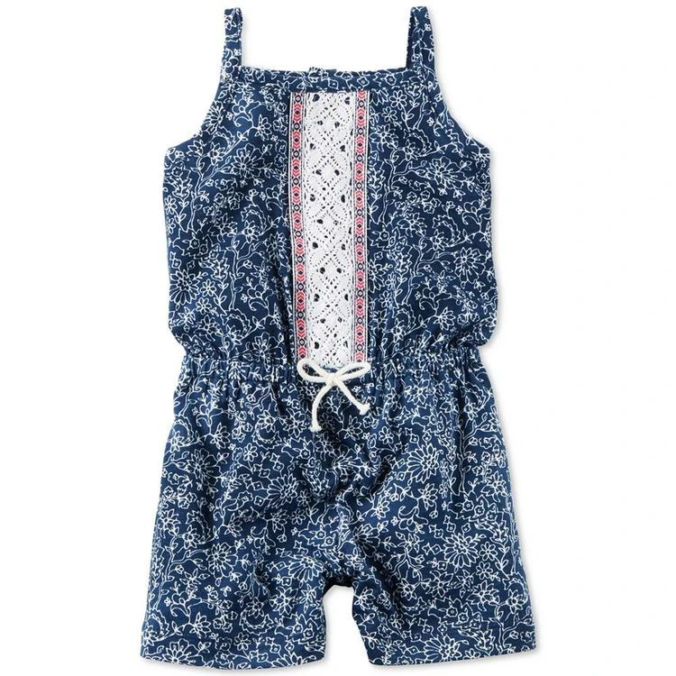 商品Carter's|Embroidered Floral-Print Romper, Baby Girls (0-24 months),价格¥42,第2张图片详细描述