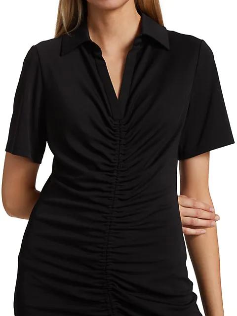 Marsha Ruched Polo T-Shirt Dress商品第6张图片规格展示