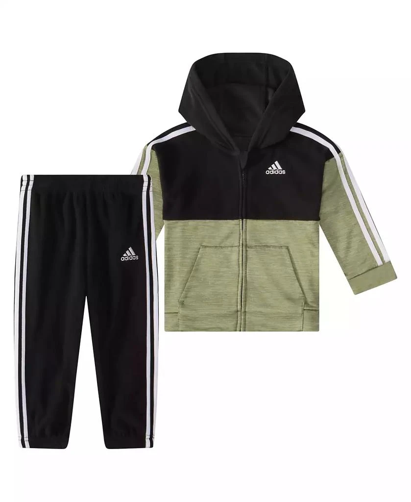 商品Adidas|Baby Boy Hooded Mix Jacket and Jogger, 2-Piece set,价格¥262,第3张图片详细描述