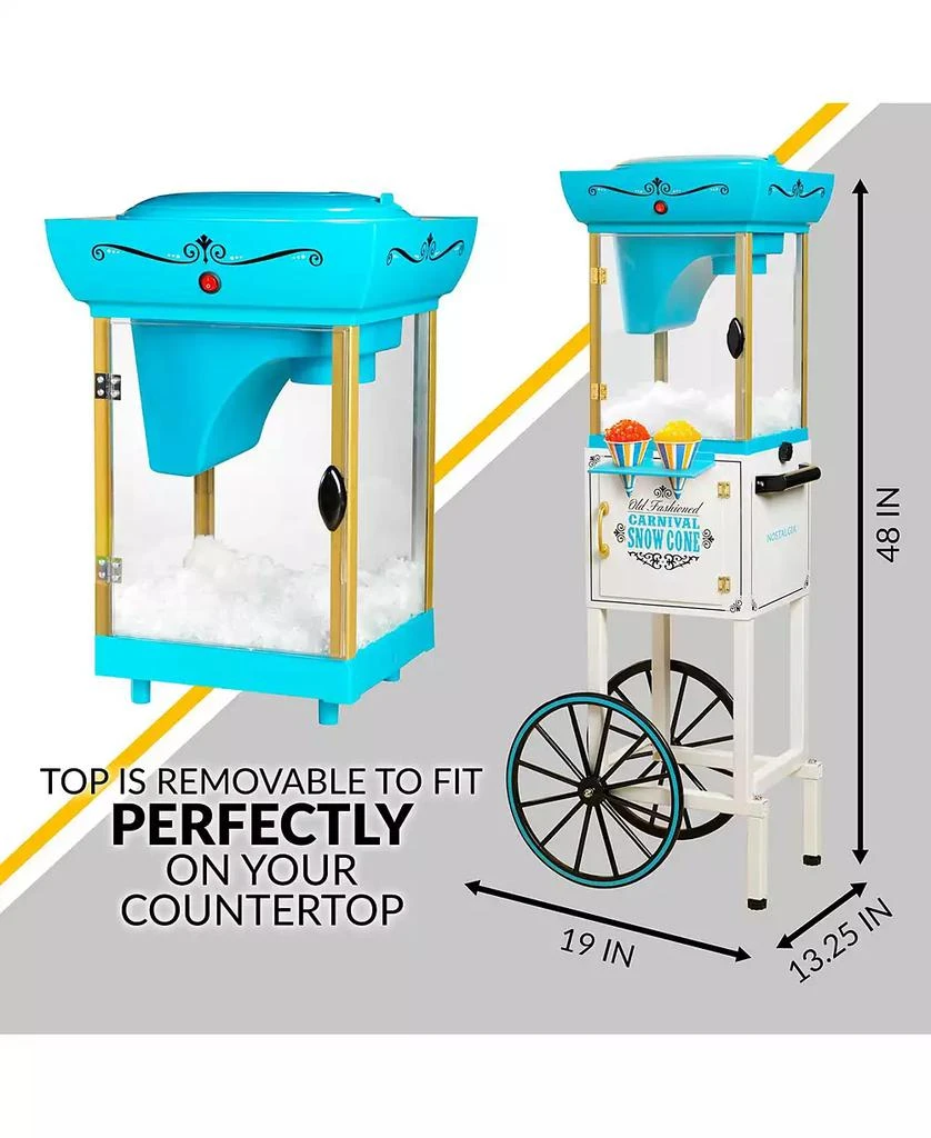 商品Nostalgia|SCC399 Snow Cone Cart - 48 Inches Tall,价格¥1196,第2张图片详细描述