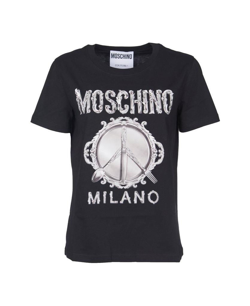 商品Moschino|Graphic Print Crewneck T-shirt,价格¥1458,第1张图片