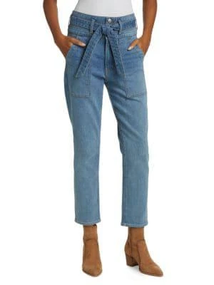 商品VERONICA BEARD|Logan Straight-Leg Tie Jeans,价格¥1292,第1张图片