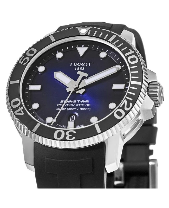 商品Tissot|Tissot Seastar 1000 Blue Dial Rubber Strap Men's Watch T120.407.17.041.00,价格¥4231,第2张图片详细描述