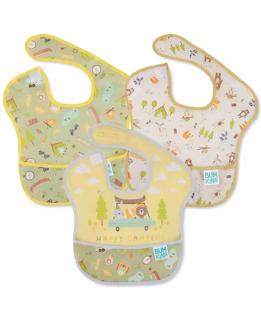 商品Bumkins|Baby Boys or Baby Girls Bib Waterproof Baby Bibs, Pack of 3,价格¥135,第1张图片