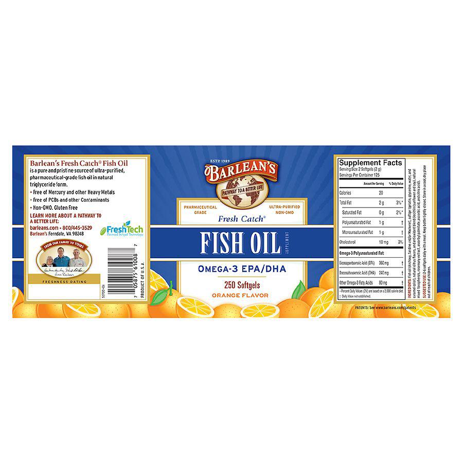 鱼油软胶囊，天然柑橘味商品第2张图片规格展示