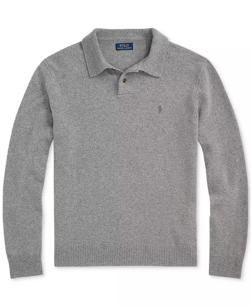 商品Ralph Lauren|Men's Wool-Cashmere Polo-Collar Sweater,价格¥1276,第5张图片详细描述