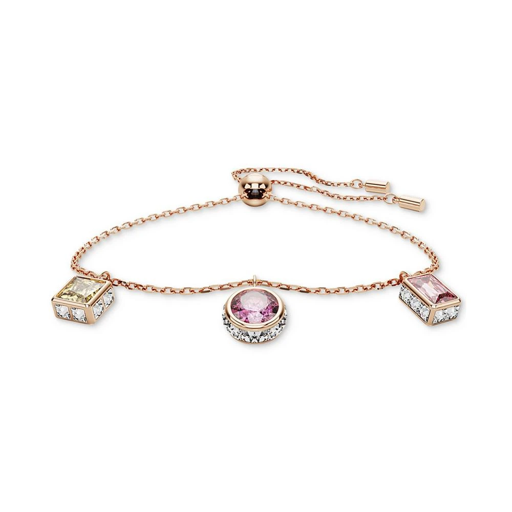 商品Swarovski|Rose Gold-Tone Mixed Crystal Charm Slider Bracelet & Hoop Earrings Set,价格¥1695,第3张图片详细描述