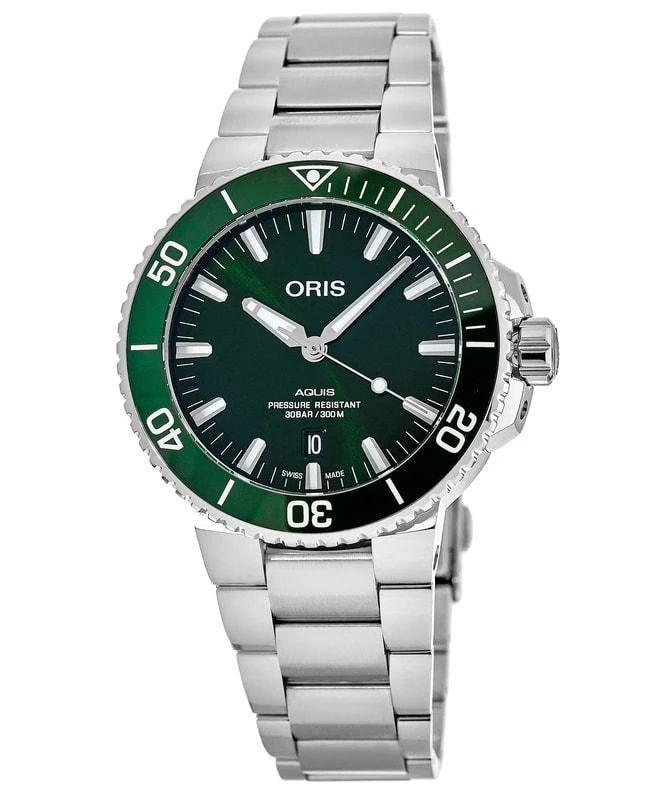 商品Oris|Oris Aquis Date Green Dial Stainless Steel Men's Watch 01 733 7730 4157-07 8 24 05PEB,价格¥11462,第1张图片