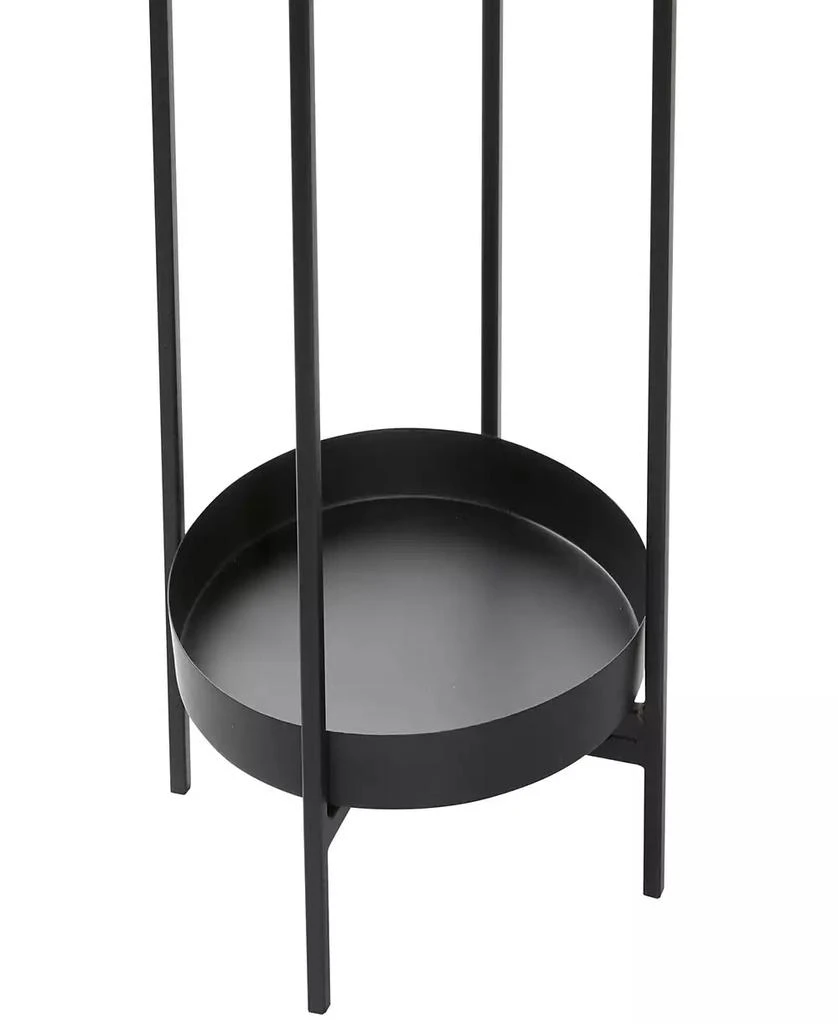 Black Metal Indoor Outdoor Planter with Removable Stand Set of 2 商品