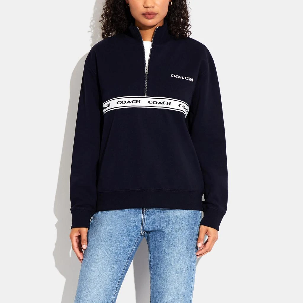 商品Coach|Coach Outlet Essential Half Zip Sweatshirt,价格¥910,第2张图片详细描述