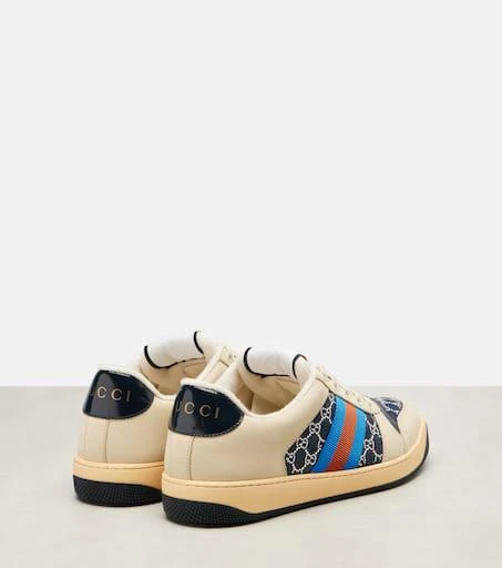 商品Gucci|Screener GG皮革边饰牛仔运动鞋,价格¥9983,第2张图片详细描述