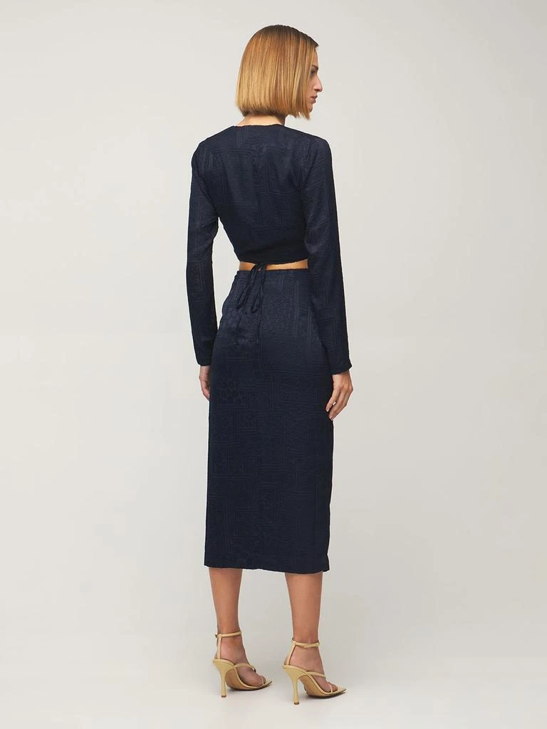 商品ROTATE Birger Christensen|Caitlin Viscose Blend Satin Midi Skirt,价格¥365,第2张图片详细描述