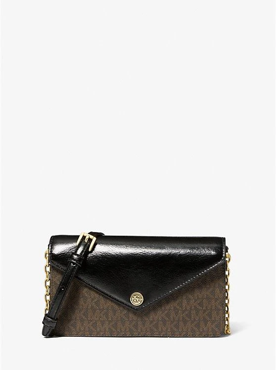 商品Michael Kors|Jet Set Travel Small Signature Logo Clutch Crossbody Bag,价格¥433,第1张图片