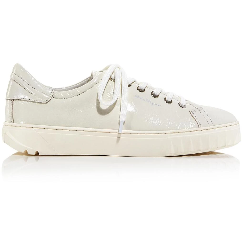 商品Salvatore Ferragamo|Salvatore Ferragamo Womens Cube 2 Patent Leather Casual and Fashion Sneakers,价格¥1580,第3张图片详细描述