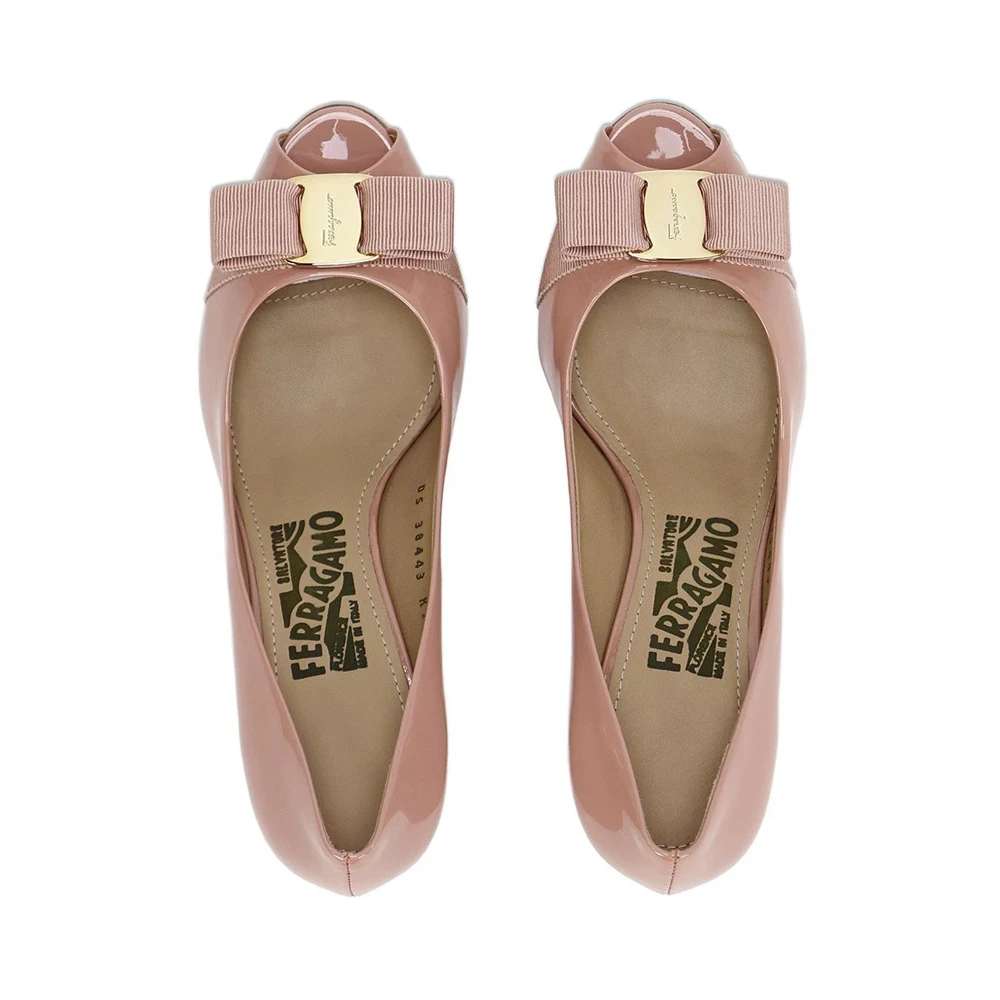 SALVATORE FERRAGAMO 浅棕色女士坡跟鞋 0584313 商品
