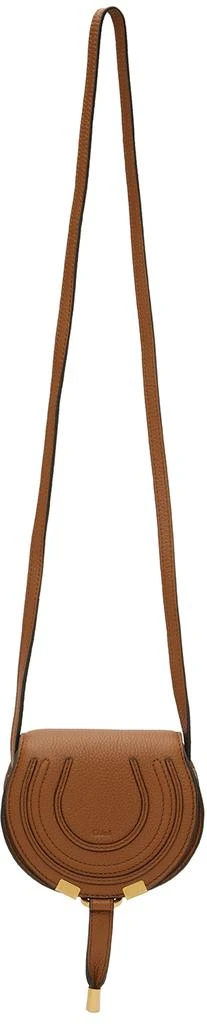 商品Chloé|Tan Nano Marcie Saddle Bag,价格¥3172,第4张图片详细描述