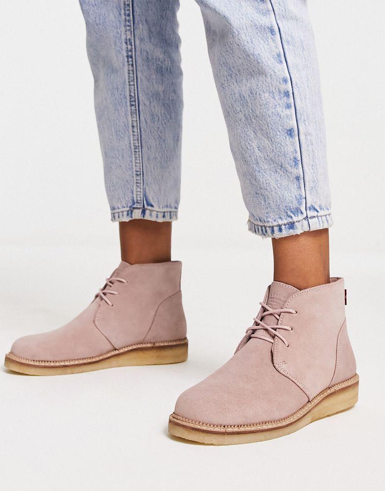 Levi's Bern suede boots in pink商品第3张图片规格展示