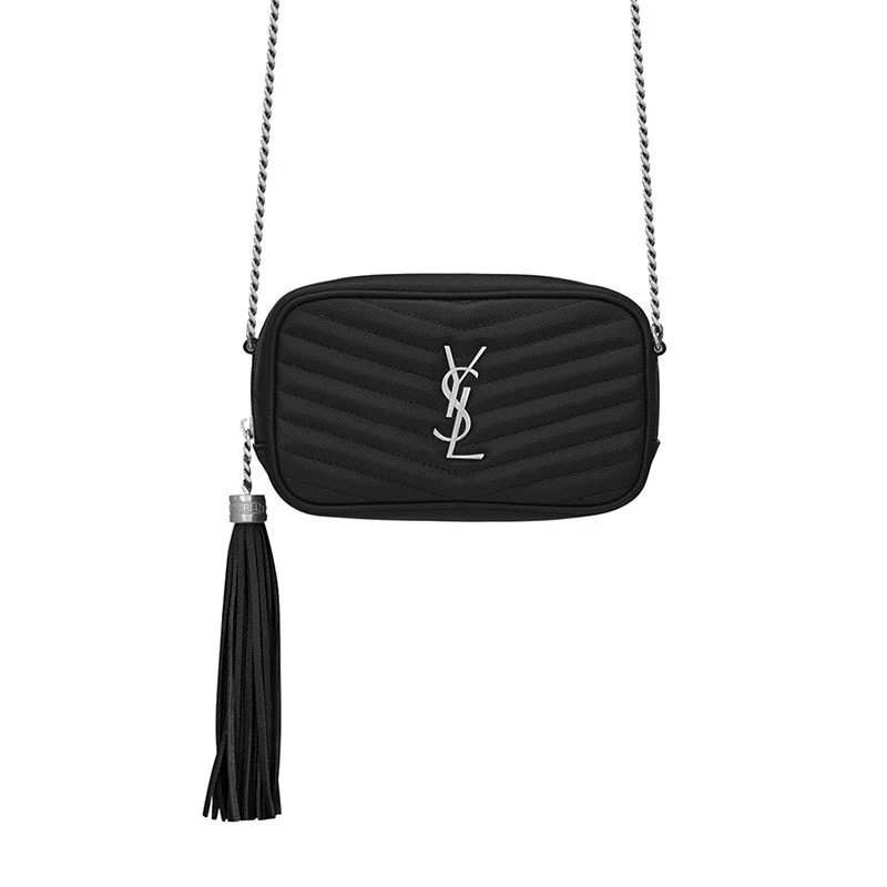 商品Yves Saint Laurent|【预售3-7天】YSL/圣罗兰 经典款LOU 粒面小牛皮绗缝迷你银扣链条单肩相机包 6125791GF021000,价格¥9699,第1张图片