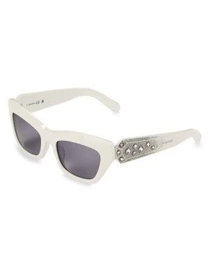 商品Swarovski|55MM Rectangle Swarovski Crystal Sunglasses,价格¥450,第2张图片详细描述