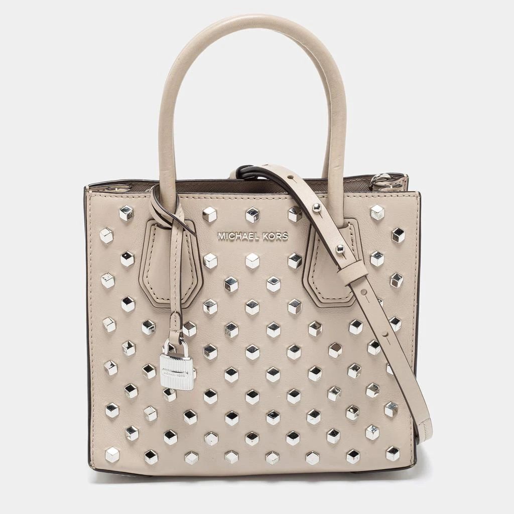 商品[二手商品] Michael Kors|Michael Kors Beige Leather Studded Mercer Tote,价格¥806,第1张图片