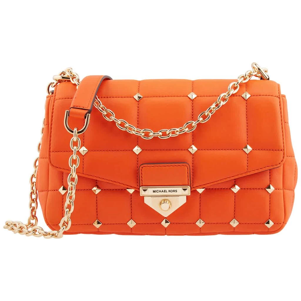 商品Michael Kors|Michael Kors Ladies SoHo Large Studded Quilted Leather Shoulder Bag - Clementine,价格¥1436,第2张图片详细描述