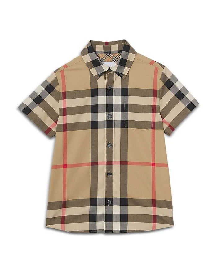 商品Burberry|Boys' Owen Check Button Down Shirt - Little Kid, Big Kid,价格¥1186,第1张图片