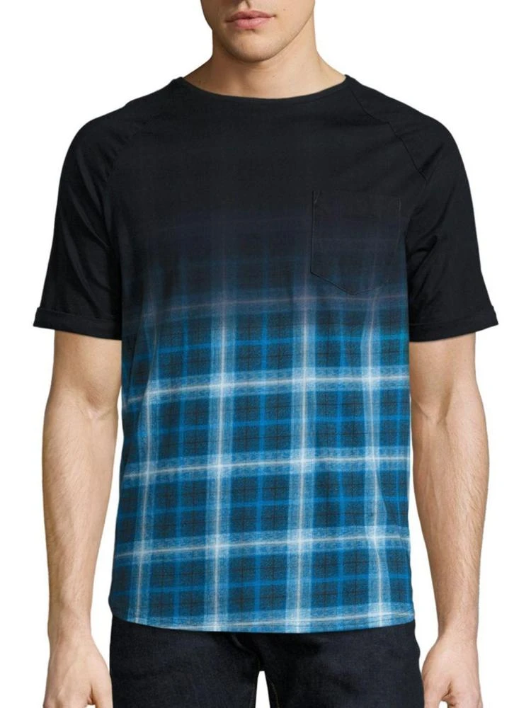 商品Saks Fifth Avenue x Anthony Davis|Ombre Plaid Elongated Tee,价格¥255,第1张图片