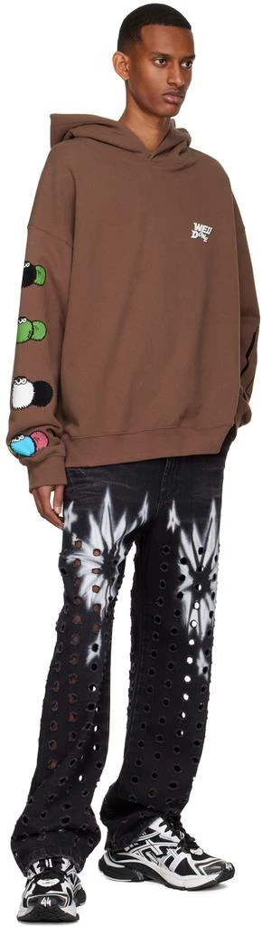 商品We11done|Brown Cotton Hoodie,价格¥1372,第4张图片详细描述