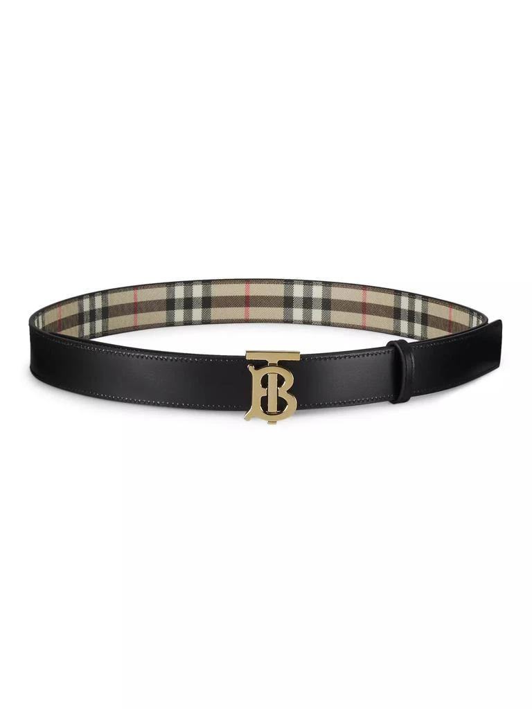 商品Burberry|Reversible TB Check Coated Canvas Belt,价格¥2664,第2张图片详细描述