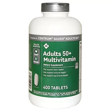 商品Member's Mark|Member's Mark Adults 50+ Multivitamin Dietary Supplement Tablets, Heart and Immune Health (400 ct.),价格¥82,第1张图片