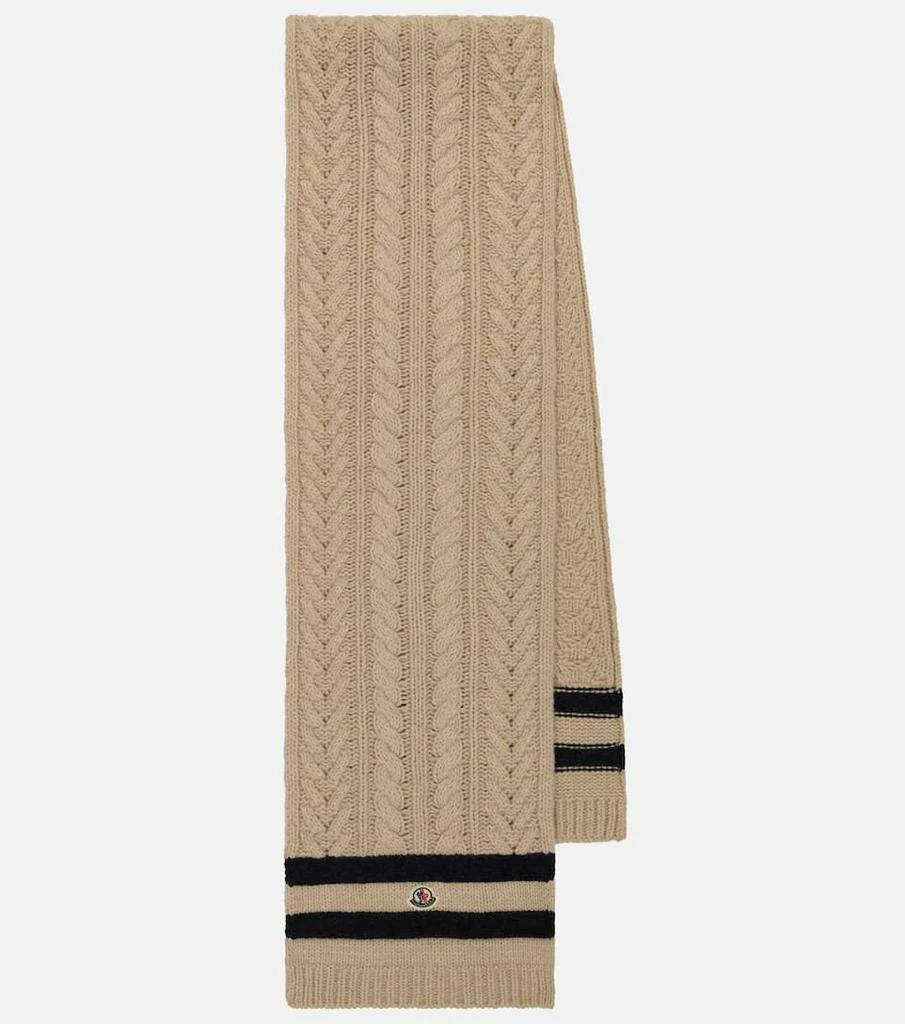 商品Moncler|Cable-knit cashmere and wool-lend scarf,价格¥4476,第1张图片