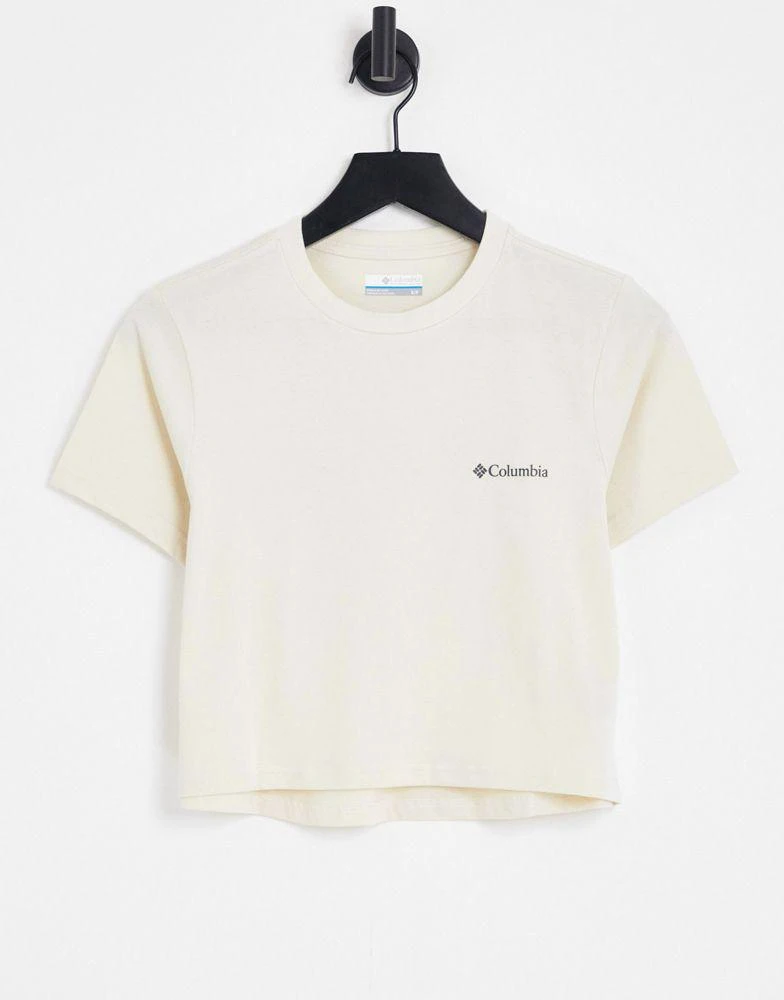 商品Columbia|Columbia CSC River back print cropped t-shirt in cream Exclusive at ASOS,价格¥152,第2张图片详细描述