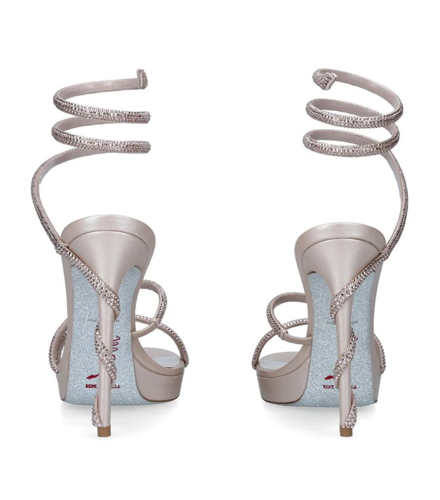 商品Rene Caovilla|Leather Margot Platform Sandals 120,价格¥14777,第5张图片详细描述