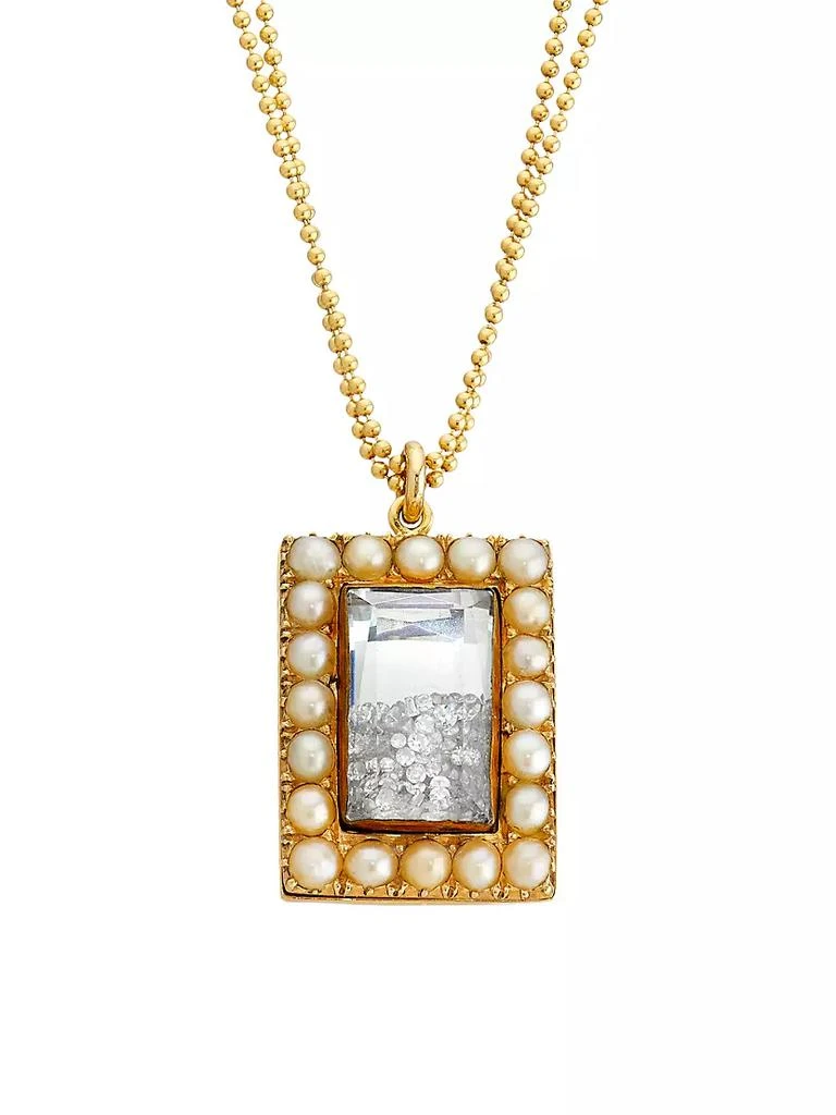 商品Renee Lewis|Shake© 18K Yellow Gold, 1.1 TCW Diamond & Natural Pearl Pendant Necklace,价格¥61345,第1张图片