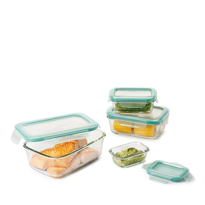 商品OXO|8-Piece Smart Seal Glass Rectangle Container Set,价格¥247,第2张图片详细描述