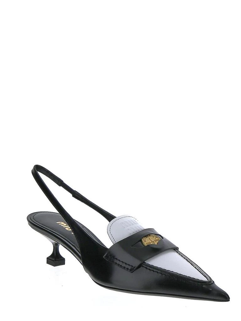 商品Miu Miu|Black Slingback Loafers,价格¥6502,第2张图片详细描述