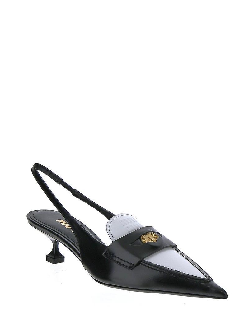 商品Miu Miu|Black Slingback Loafers,价格¥5813,第4张图片详细描述