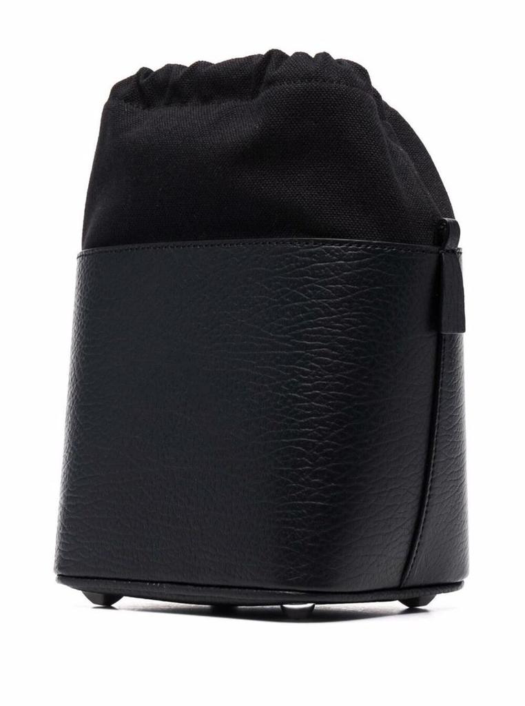 Bucket Bag in Black Leather and Canvas商品第2张图片规格展示