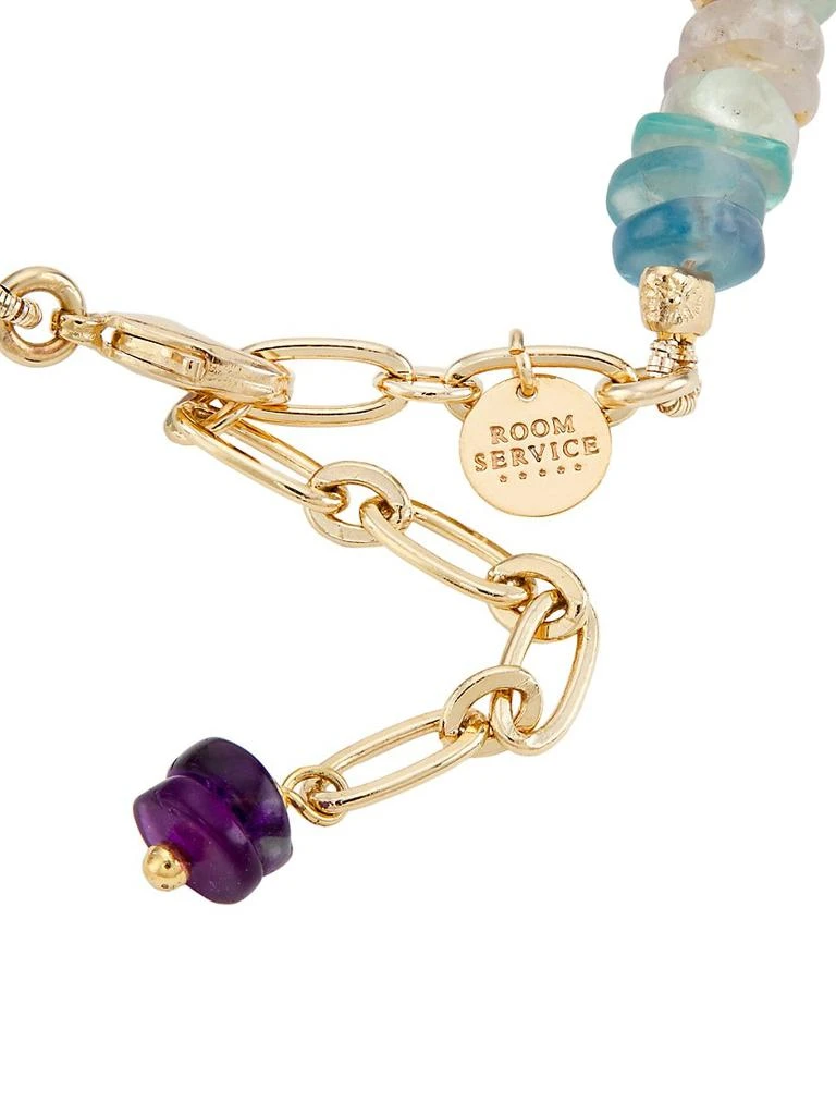 商品Room Service|Bless Life 24K Gold-Plate & Fluorite Bracelet,价格¥1814,第3张图片详细描述