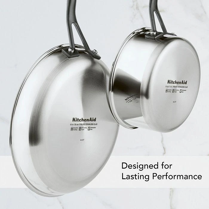 商品KitchenAid|10 Piece 5 Ply Copper Core Cookware Set,价格¥3732,第3张图片详细描述