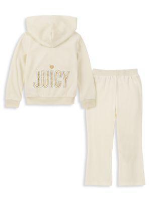 商品Juicy Couture|Little Girl’s Velour Tracksuit Set,价格¥239,第4张图片详细描述