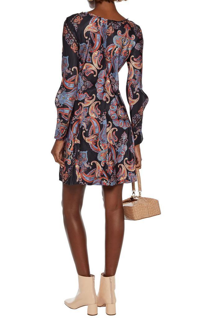 商品Chloé|Printed satin-twill mini dress,价格¥4373,第5张图片详细描述