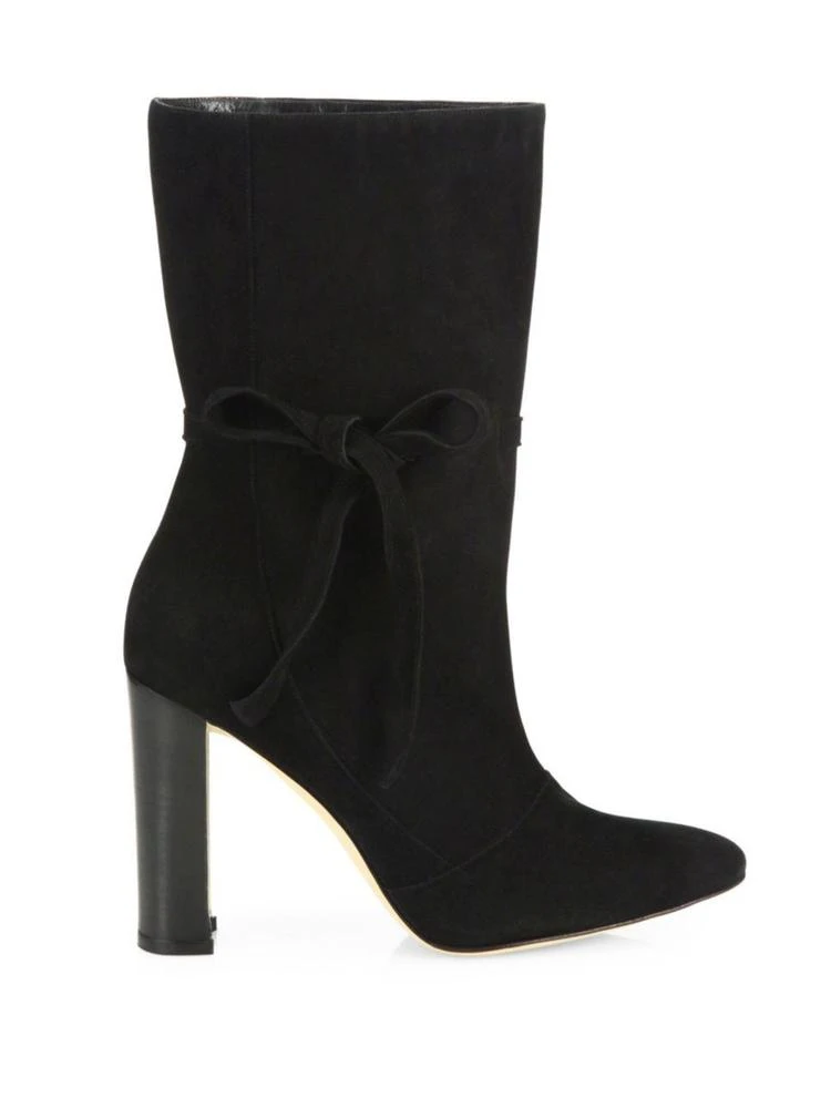 商品Manolo Blahnik|Suede Bow Block Heel Boots,价格¥3434,第5张图片详细描述