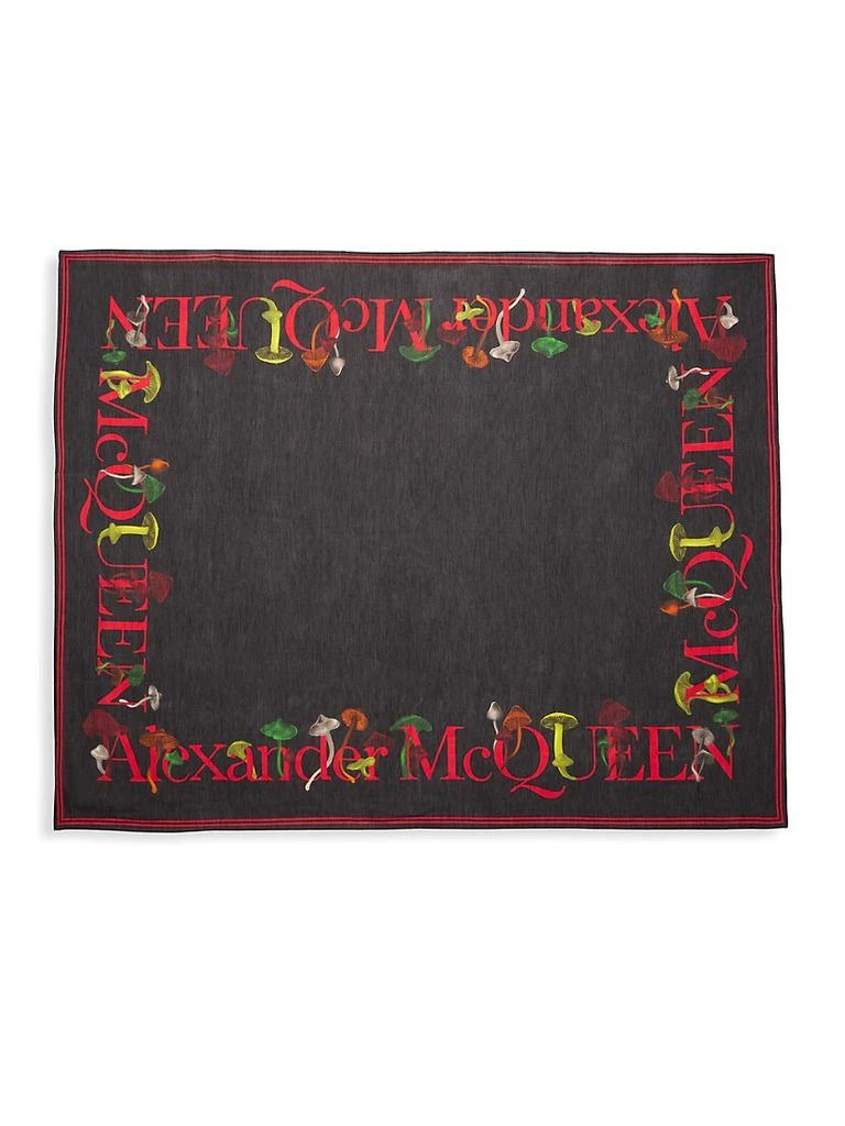 商品Alexander McQueen|Logo Mushroom Scarf,价格¥1351,第3张图片详细描述