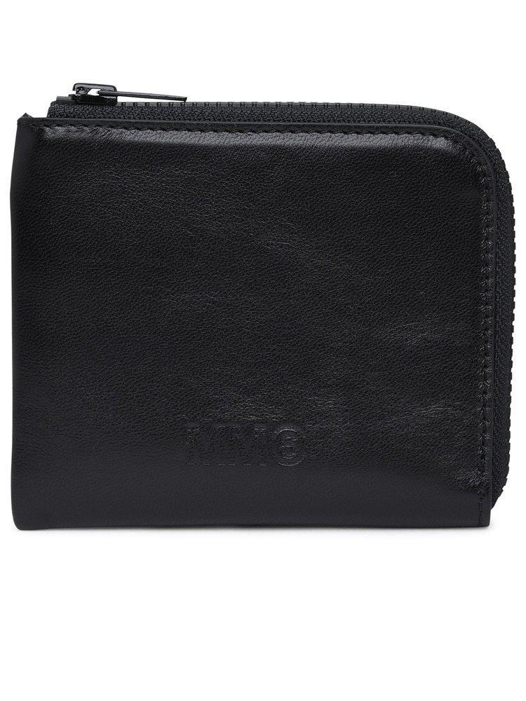 商品MAISON MARGIELA|MM6 Maison Margiela Logo Debossed Zip Around Wallet,价格¥1387,第1张图片