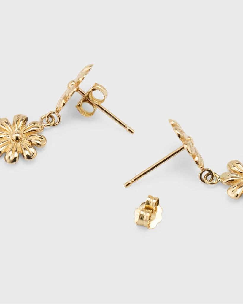 商品POPPY FINCH|14k Yellow Gold Triple Daisy Earrings,价格¥4423,第4张图片详细描述